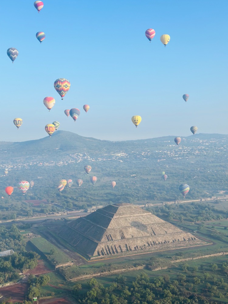 Pyramids and Hot Air Balloons in Mexico