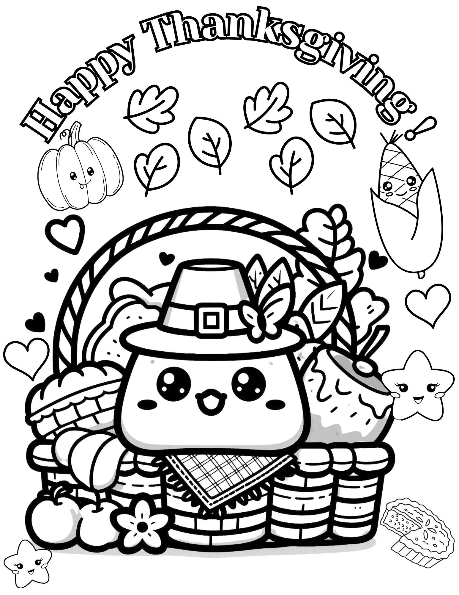 kawaii coloring page